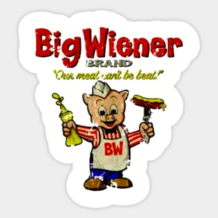 Vintage Big Wiener Brand Sticker